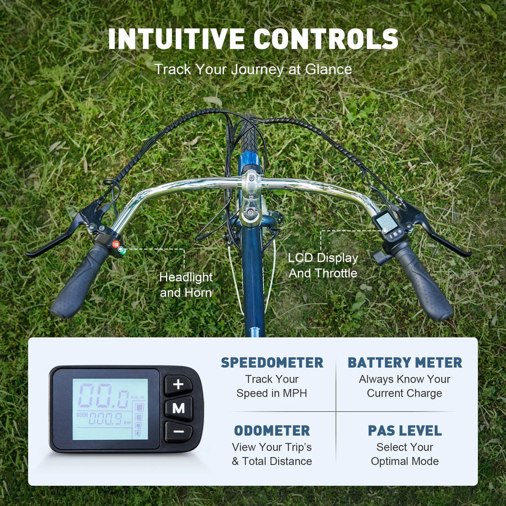 26 Inch 350W Electric Tricycle 36V 10Ah Navy S8665