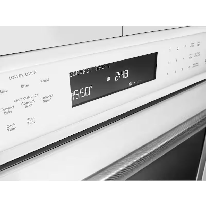 30 in. Double Electric Wall Oven Self-Cleaning with Convection in White I920717