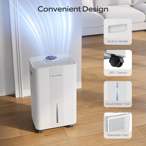 21 Pints Dehumidifier with Drain Hose S2923