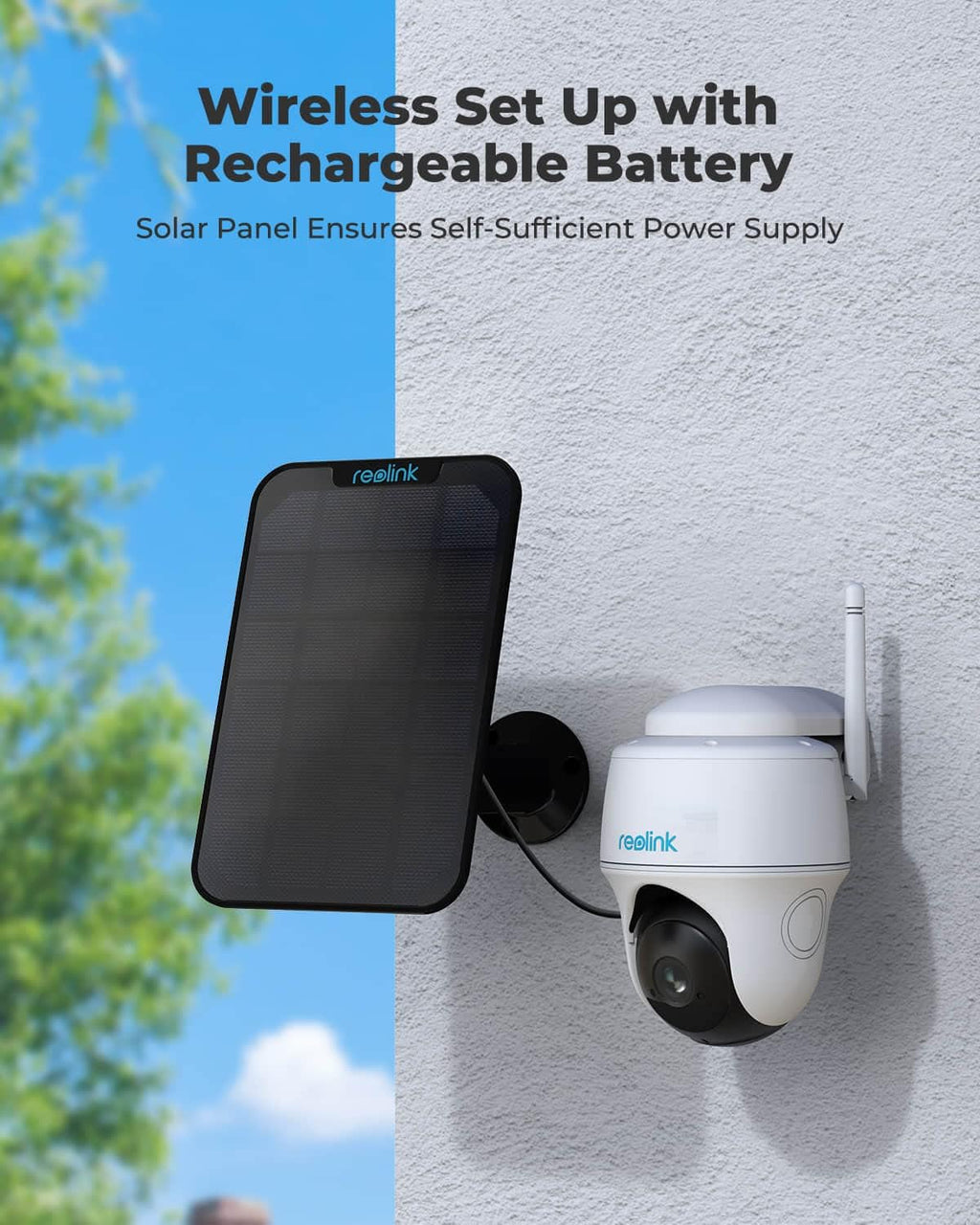 Solar Powered Wireless Security Camera with Pan Tilt J41217