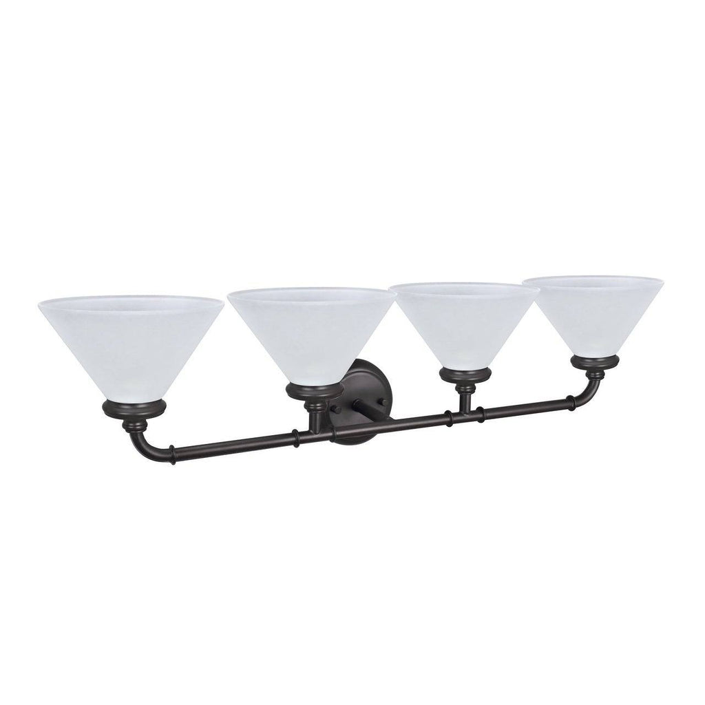 Four-Light Metal Bathroom Vanity Wall Light Fixture K64228
