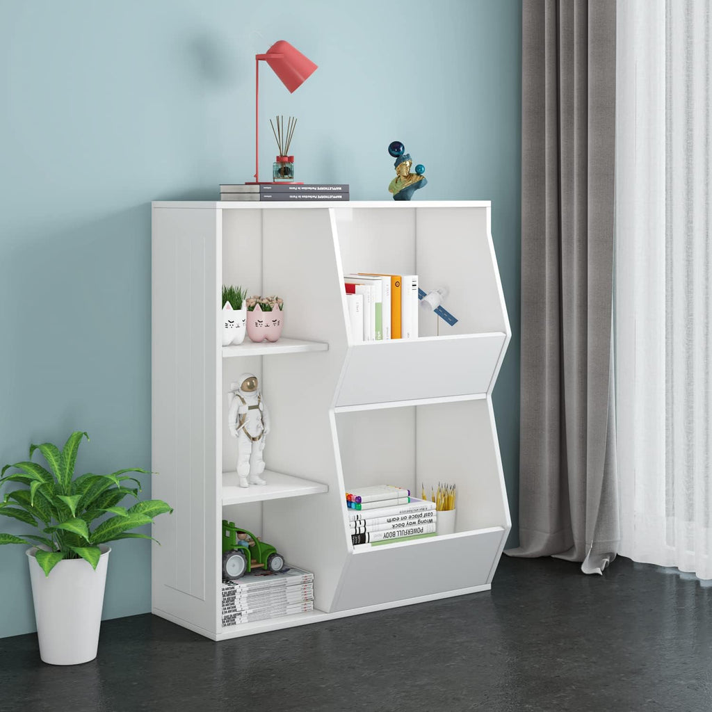 White 5 Cubby Toy Storage Organizer R3364