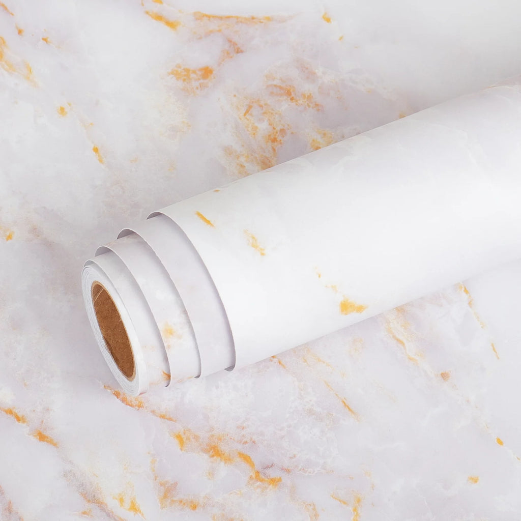 200" x 36" Marble Peel and Stick Waterproof Vinyl Wallpaper H283
