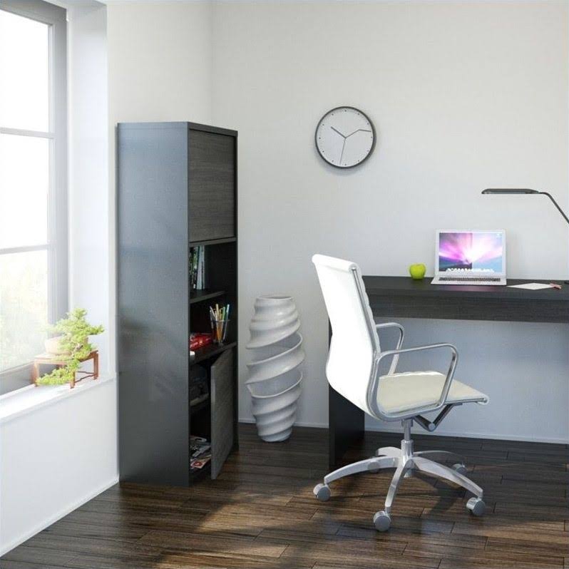 Black and Ebony 2-Door Bookcase K71168