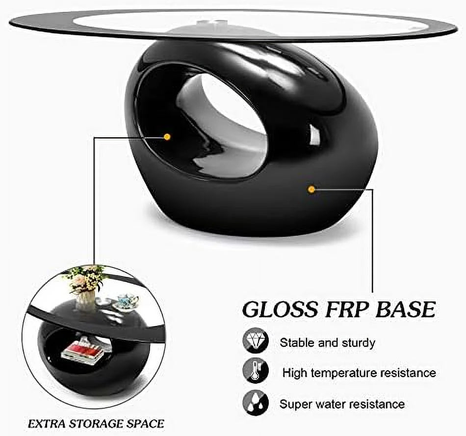 Contemporary Glass Coffee Table Set X18819