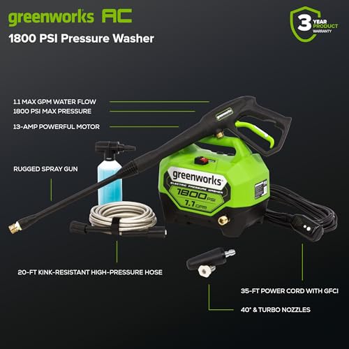 1800 PSI Electric Pressure Washer U36751