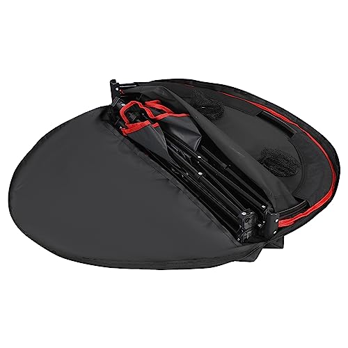 Portable Folding Camping Table with Storage Bag and 4 Cupholders, Black G68664