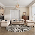 Dutch Velvet Tufted Sofa Set with Solid Wood Legs Y904