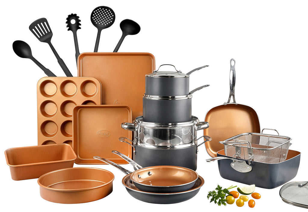 25 Piece Non Stick Cookware Set with Utensils A4842