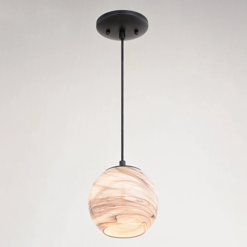 Matte Black Art Glass Mini Pendant Ceiling Light L713