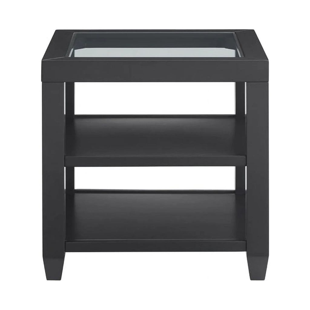 3 Piece Coffee Table and 2 End Tables in Black Y464