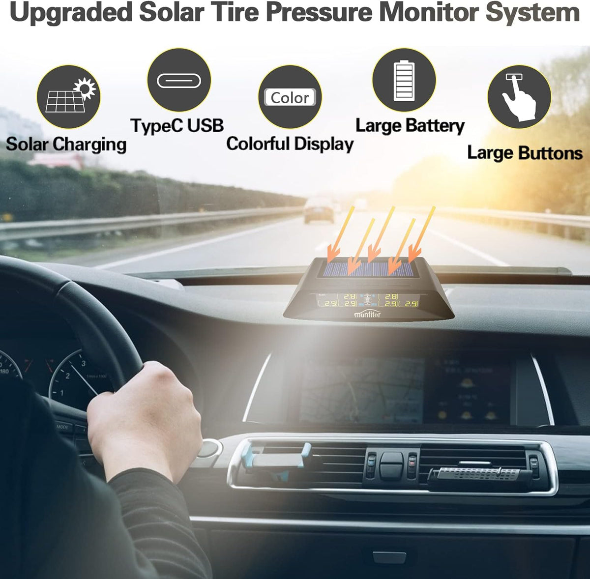 Tire Pressure Monitoring System with 6 External Sensors U6494