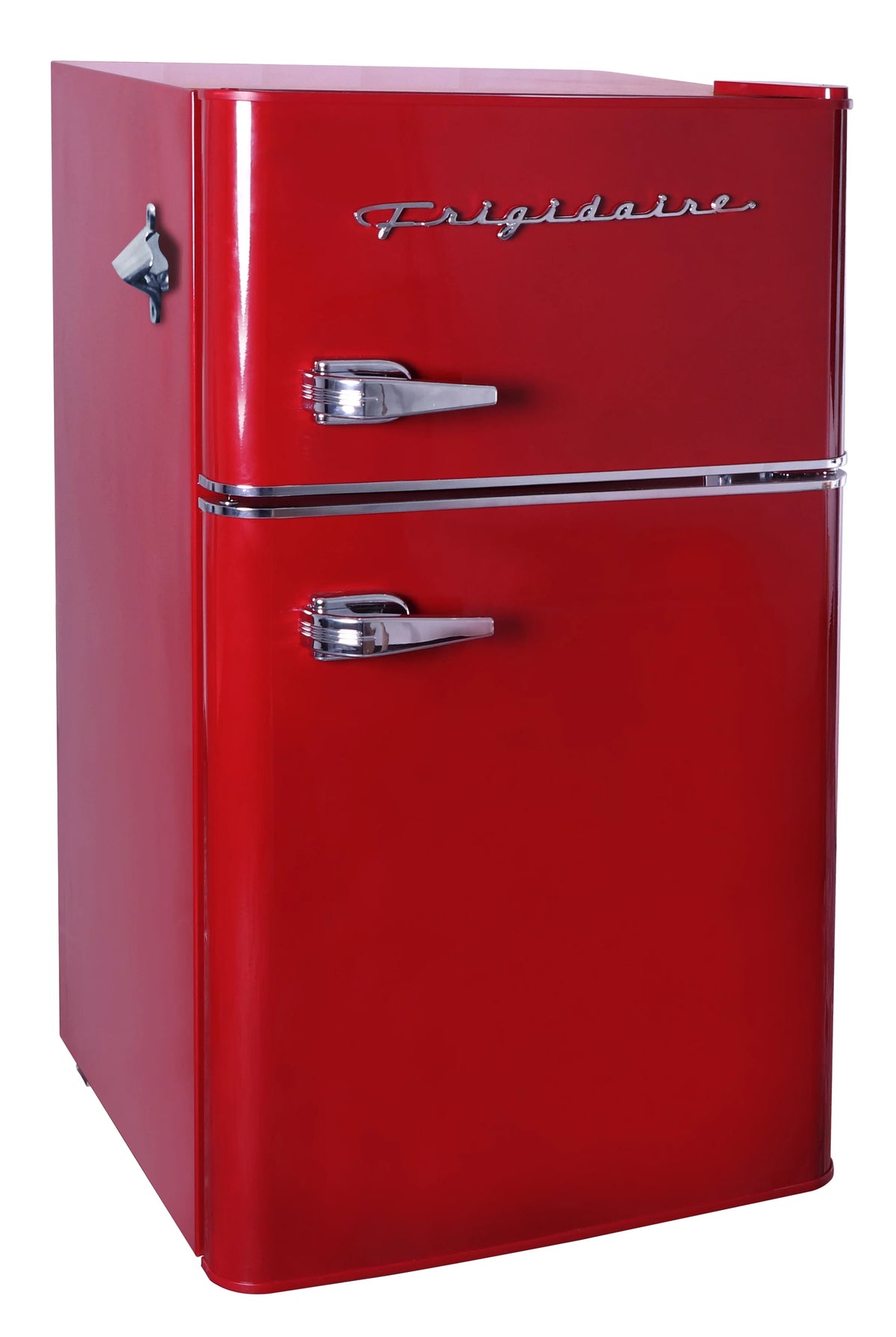 Red 3.1 Cu ft Two Door Compact Refrigerator with Freezer J1300