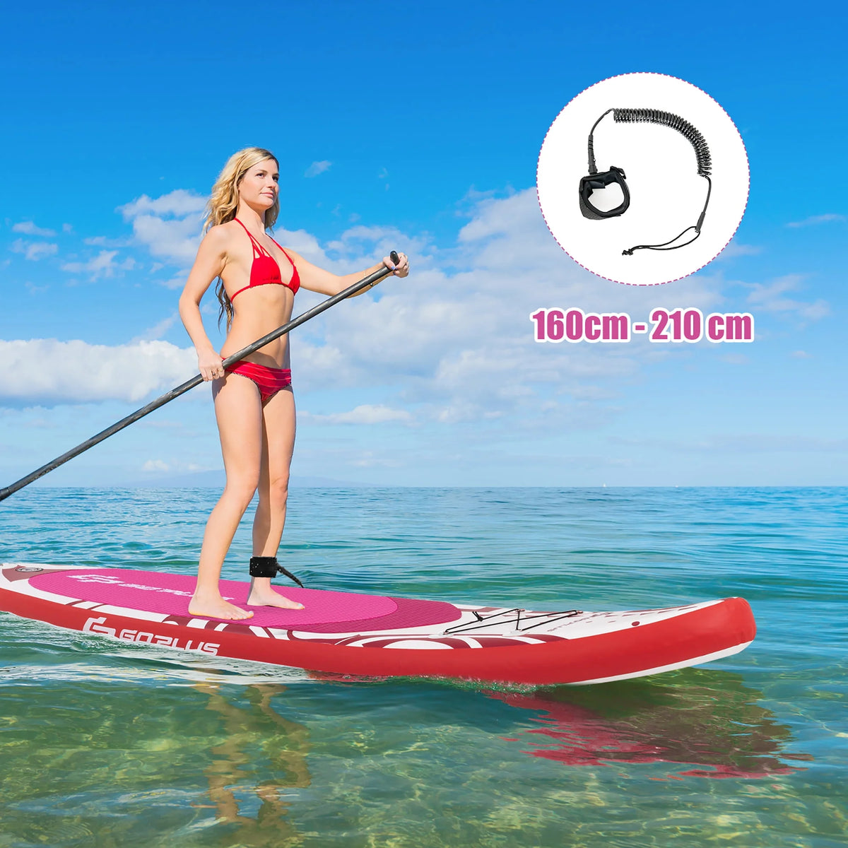 10.5' Inflatable Stand Up Paddle Board with Carry Bag D462226