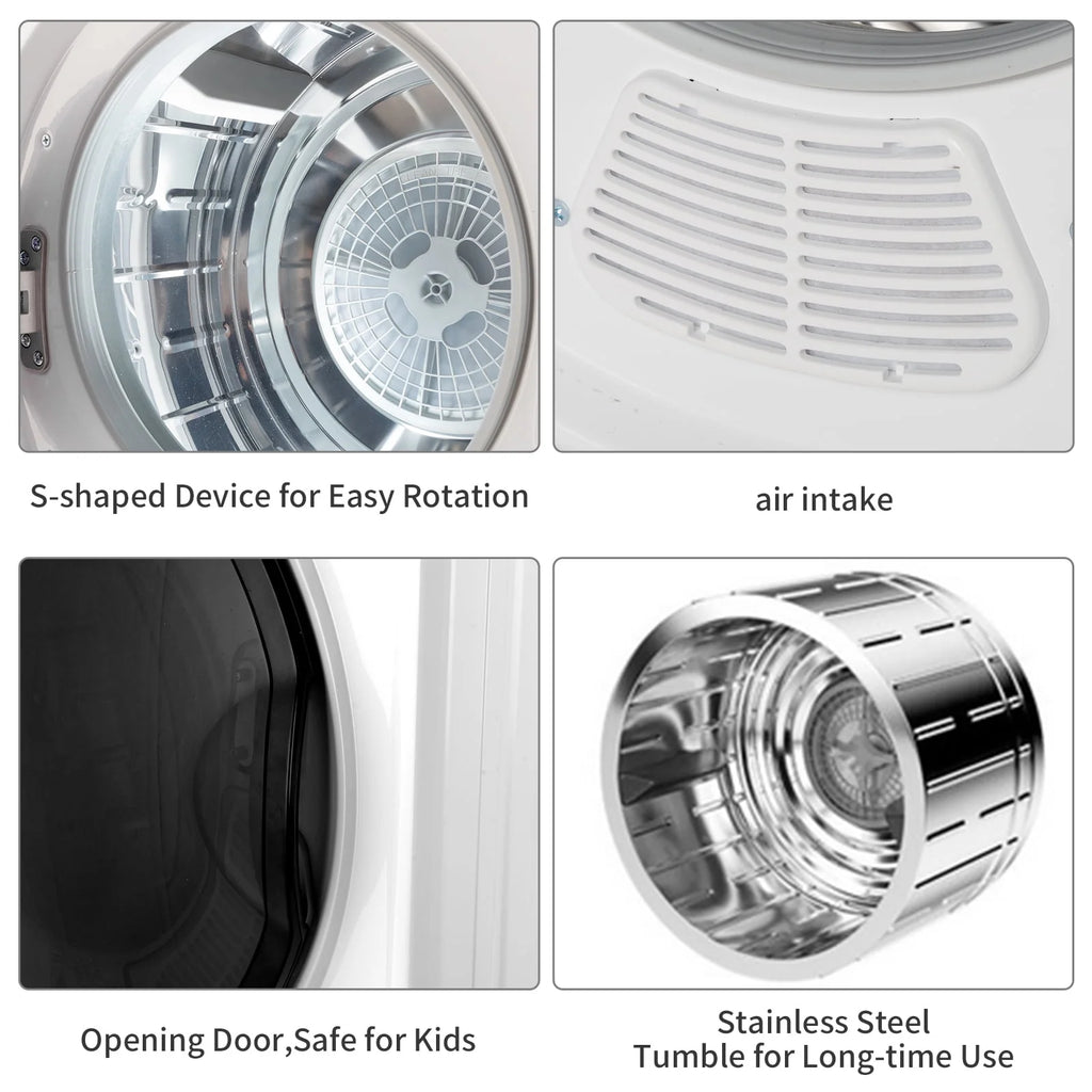 Stainless Steel Compact Electric Clothes Dryer B844