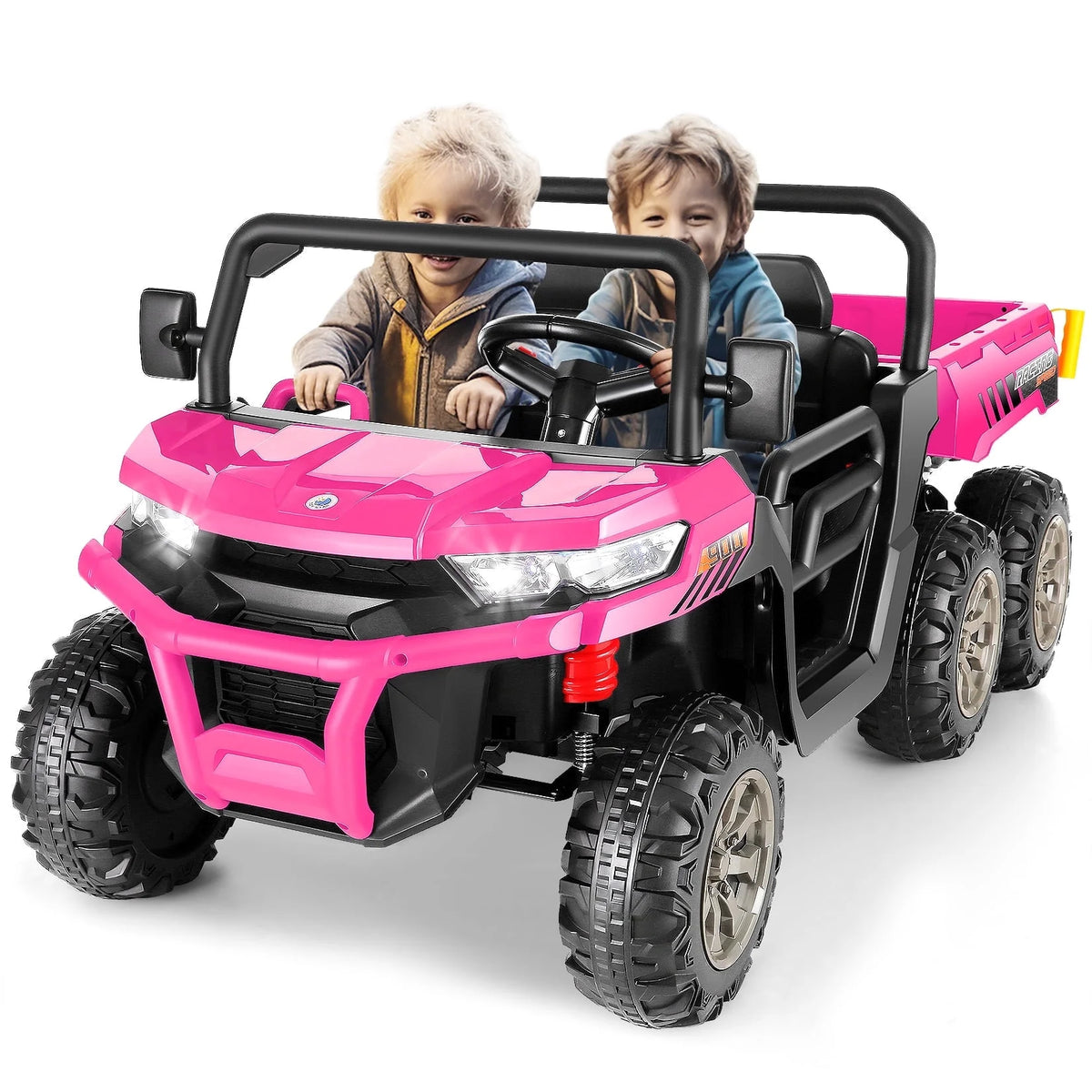 24 V 4WD 2 Seater 6-Wheel Ride on Dump Truck Car with Remote Control Y6146