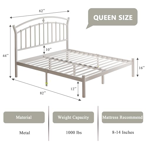 Full Black Metal Bed Frame with 13 Steel Slats F1563