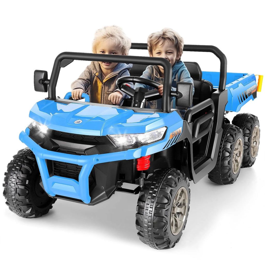 24 V 4WD 2 Seater 6-Wheel Ride on Dump Truck Car with Remote Control Y6146
