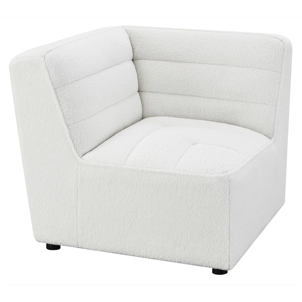 White 6-Piece Faux Leather Sectional Q988