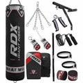 5ft Black Boxing Punch Bag & Mitts Cardio Workout Kit S4263