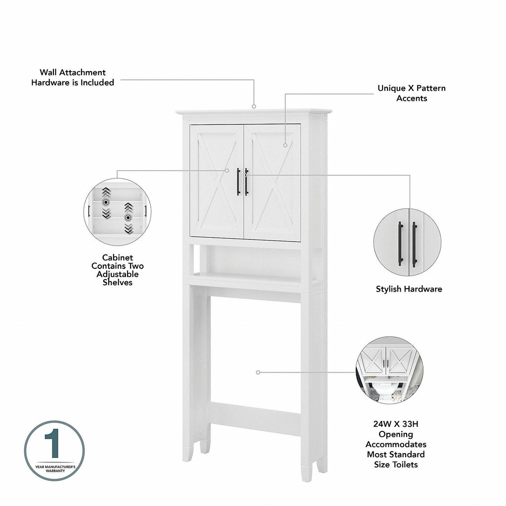 White Over The Toilet Storage Cabinet C867