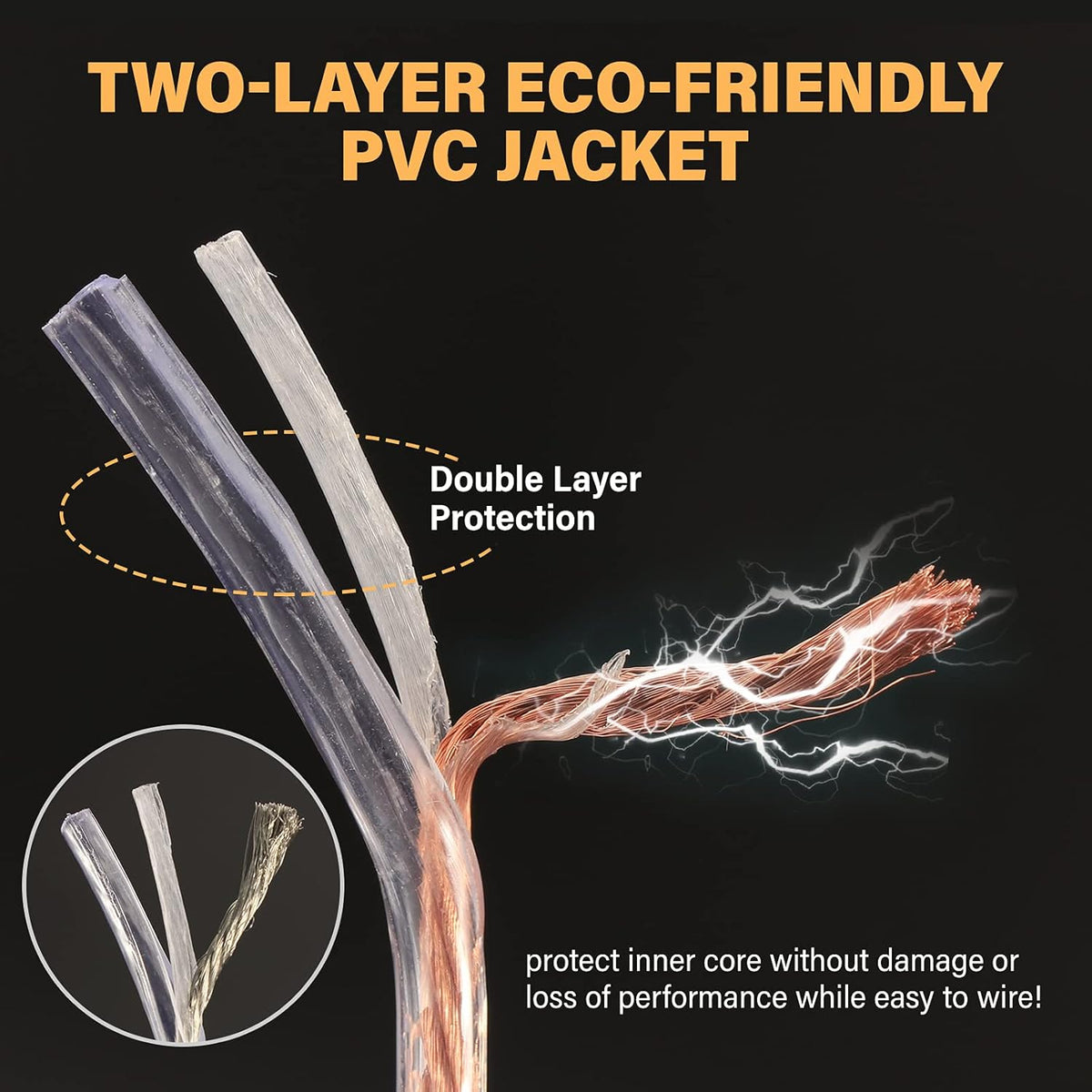 13AWG Oxygen-Free Copper Speaker Cables with Banana Plug Tips O752