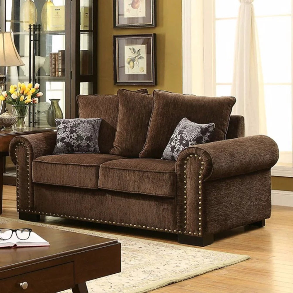Brown Loveseat M54779