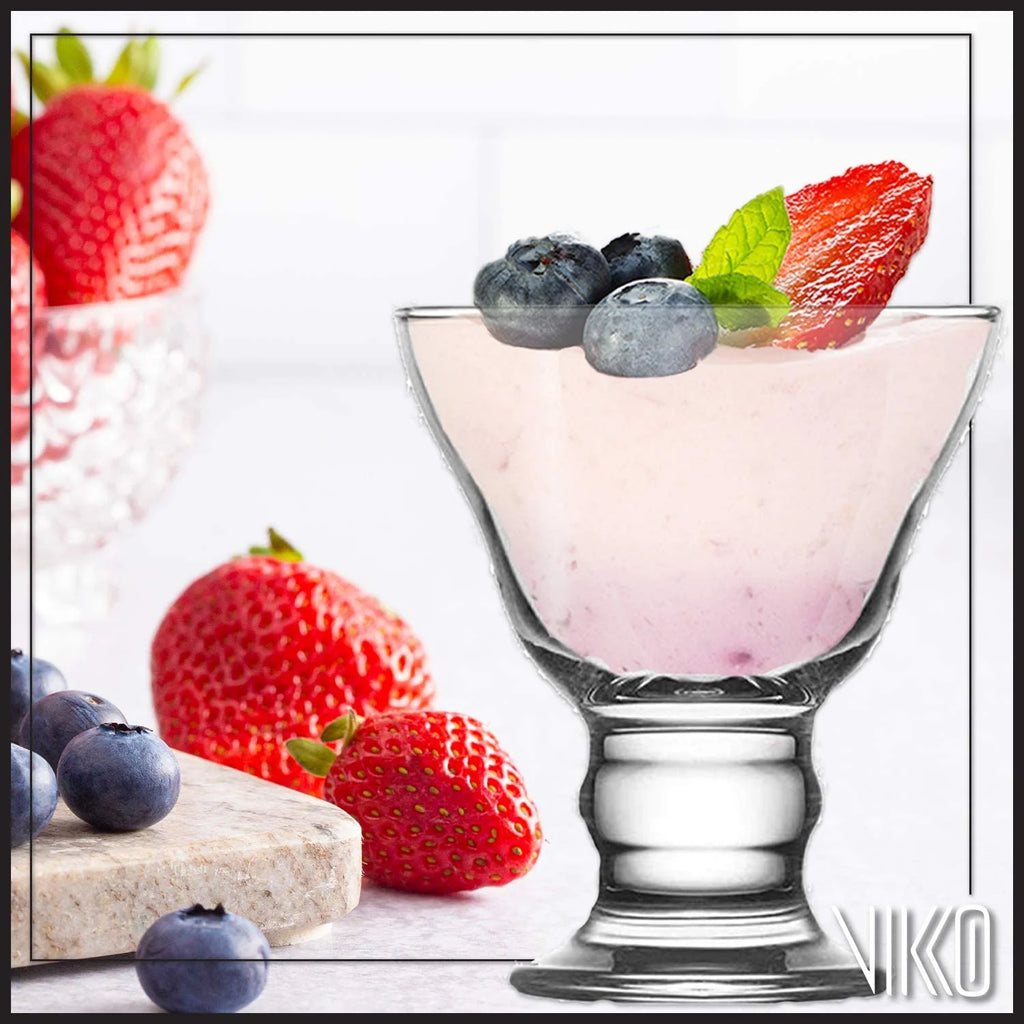Glass Sundae Bowls Set of 6 Dishwasher Safe P570728