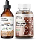 Slippery Elm Tincture 4 fl oz & Immune Mushroom Complex Gummies M9669