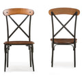 Brown and Black Dining Side Chair Set of 2 Z78458