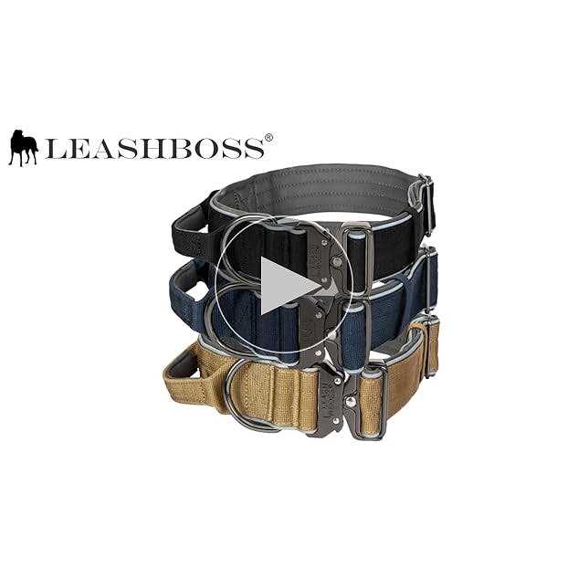 Heavy-Duty Adjustable Dog Collar with Handle A757956