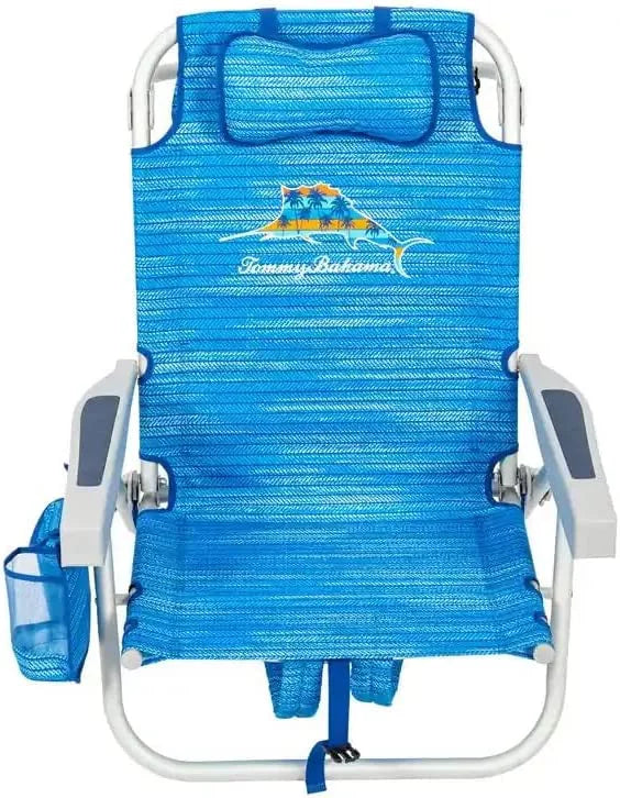 Backpack Beach Chair 5-Position Lay Flat Insulated Cooler Q666