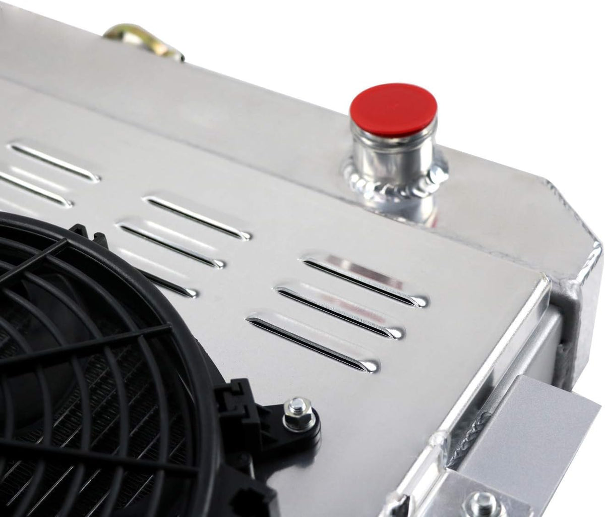 3 Row Aluminum Radiator with Shroud and 2x12'' Fan P4289