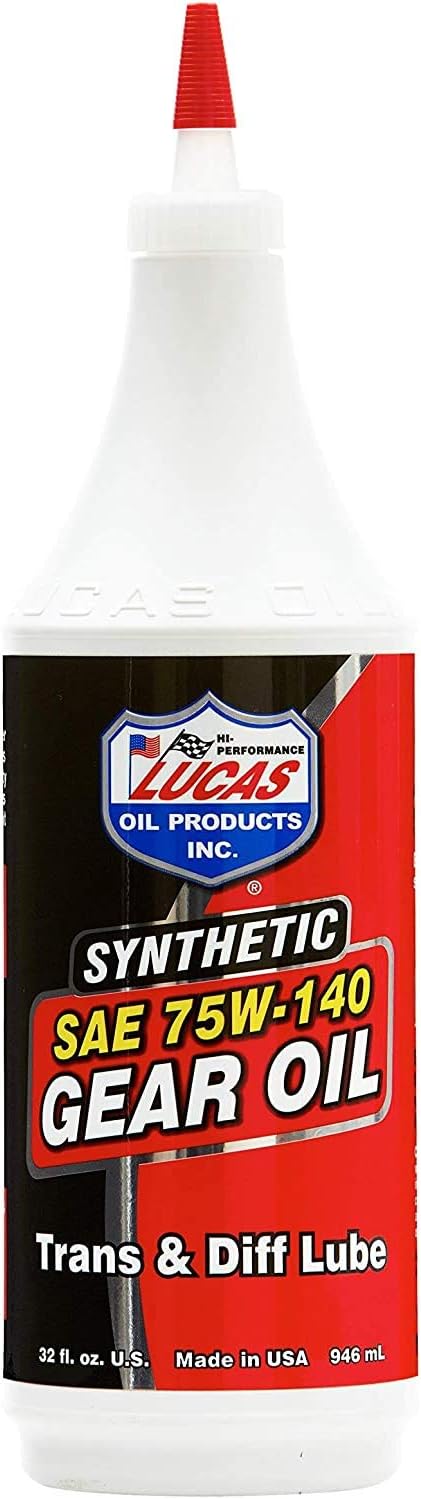 Synthetic SAE 75W-140 Gear Oil, Red, 1 Quart T6268