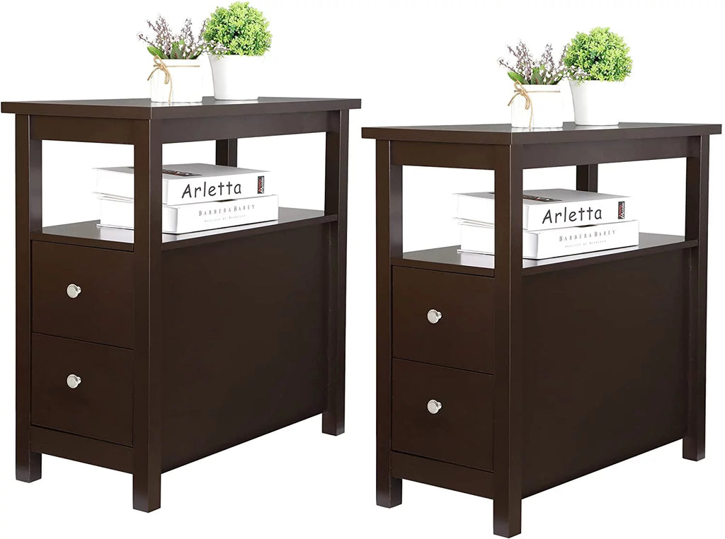 Side End Table Set of 2 Narrow F396859