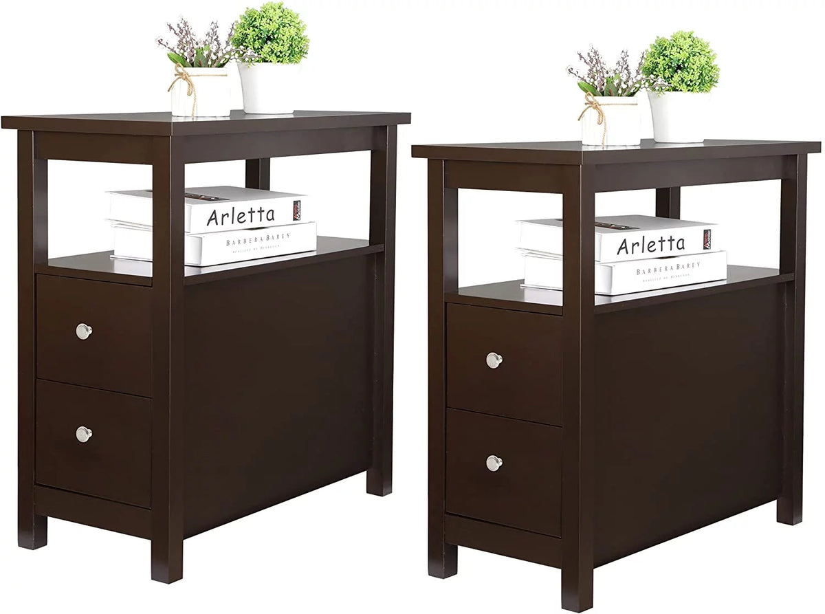 Side End Table Set of 2 Narrow F396859