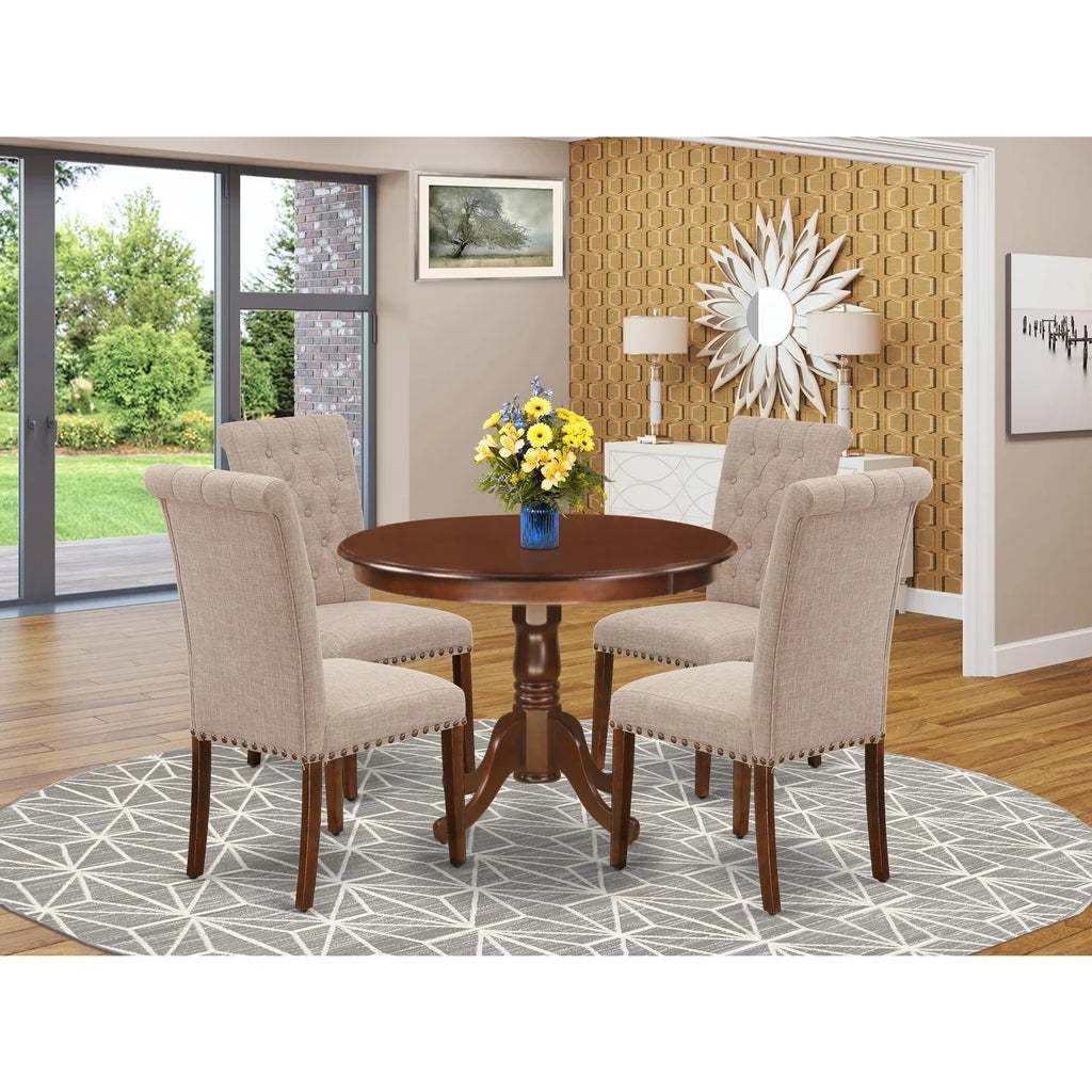 5 Pc Dining Set with Round Table and 4 Chairs I1383