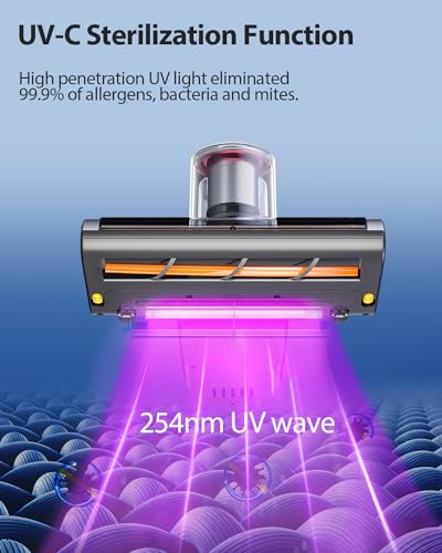 Anti-allergen Mattress Vacuum Cleaner with UV-C Light & 14Kpa Suction Q85386