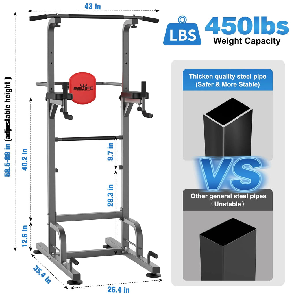 Power Tower Dip Station Pull up Bar G3399