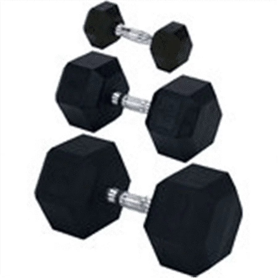 Rubber Encased Solid Hex Dumbbell N43655