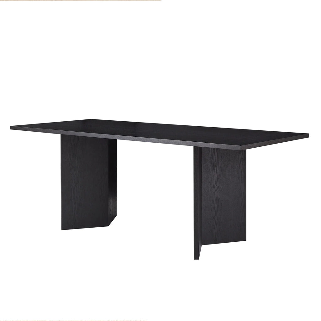 Black 78.74 inch Wood Dining Table B7437