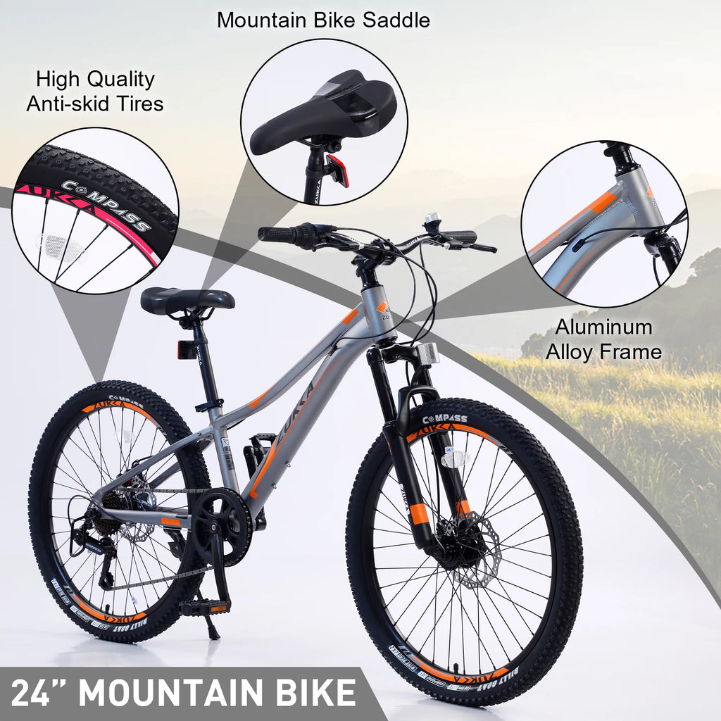 24 Mountain Bike with Aluminium Frame & Disc Brakes I74321