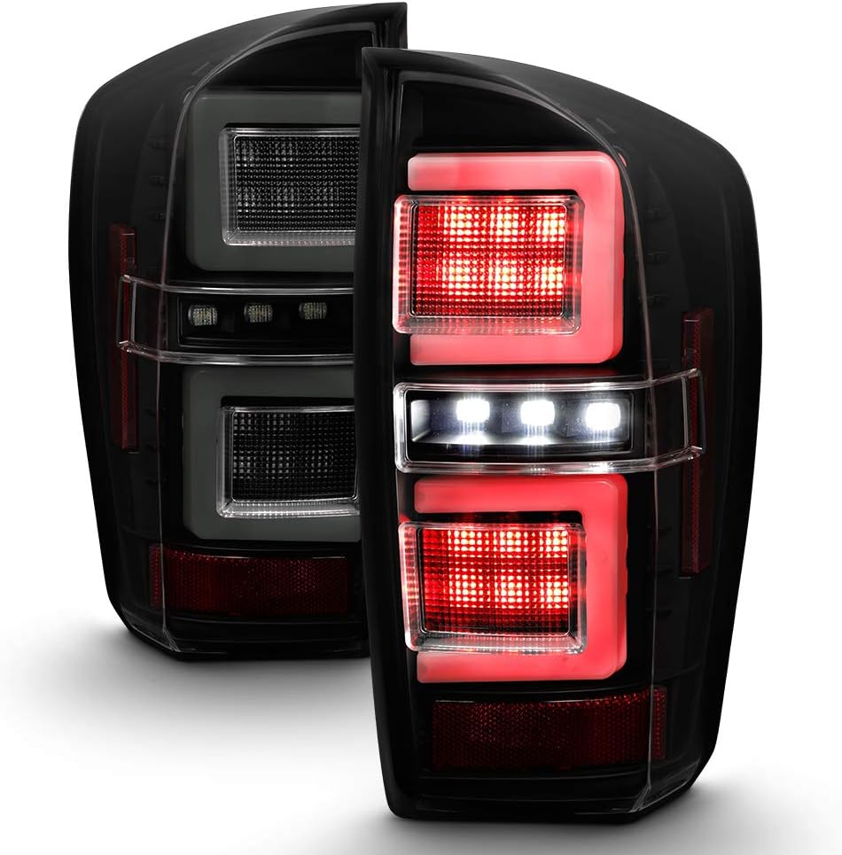 For 2016-2019 Toyota Tacoma Full LED Tail Lights Black Smoked F94326