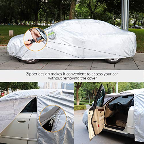 Silver Weatherproof Car Cover 150D Oxford K3594