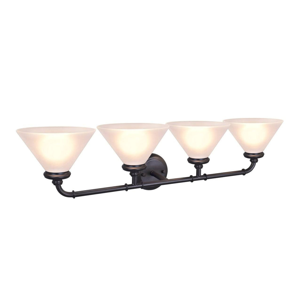 Four-Light Metal Bathroom Vanity Wall Light Fixture K64228