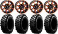 14 Wheels Orange/Black 32 Tires 4x156 Bolt Pattern 12mmx1.25 Lug Kit O1575
