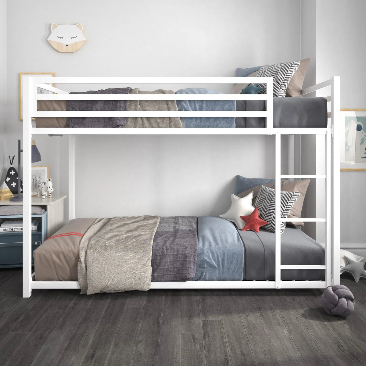 Twin Over Twin Black Bunk Bed F93120