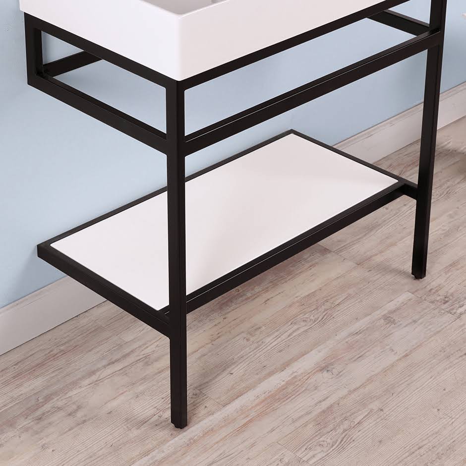 Solid Surface Shelf for Floor-Standing Metal Console Stand F9689