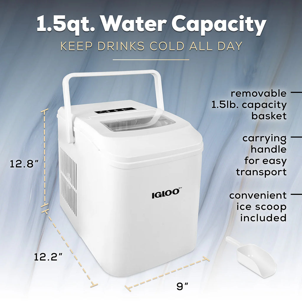 White Portable Countertop Ice Maker Machine P1756