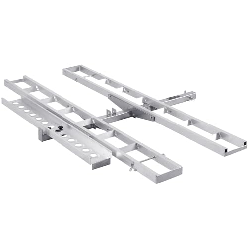 2-Bike 600 LBS Aluminum Motorcycle Hitch Mount Carrier with Ramp P725